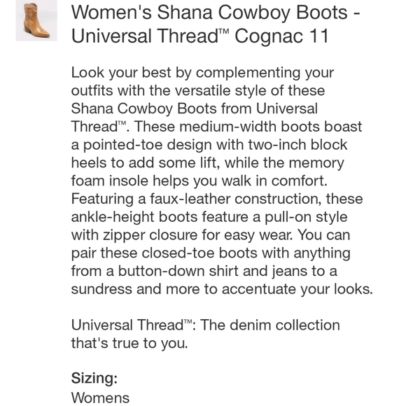 Universal Thread Women's Shana Cowboy Boots - Picture 5 of 9